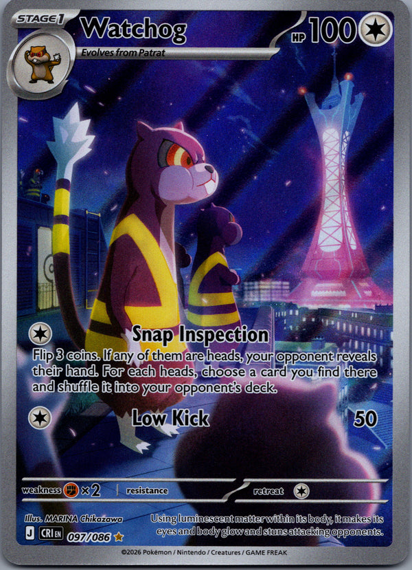 097 Watchog Chaos Rising Illustration Rare NM