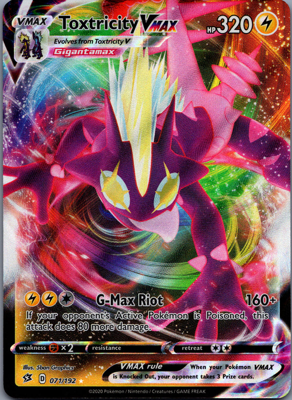071 Toxtricity VMAX Rebel Clash Holo Rare VMAX NM