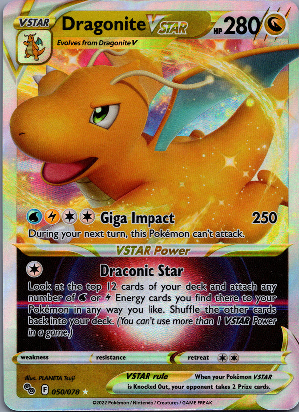 050 Dragonite VSTAR Pokemon GO Holo Rare VSTAR NM