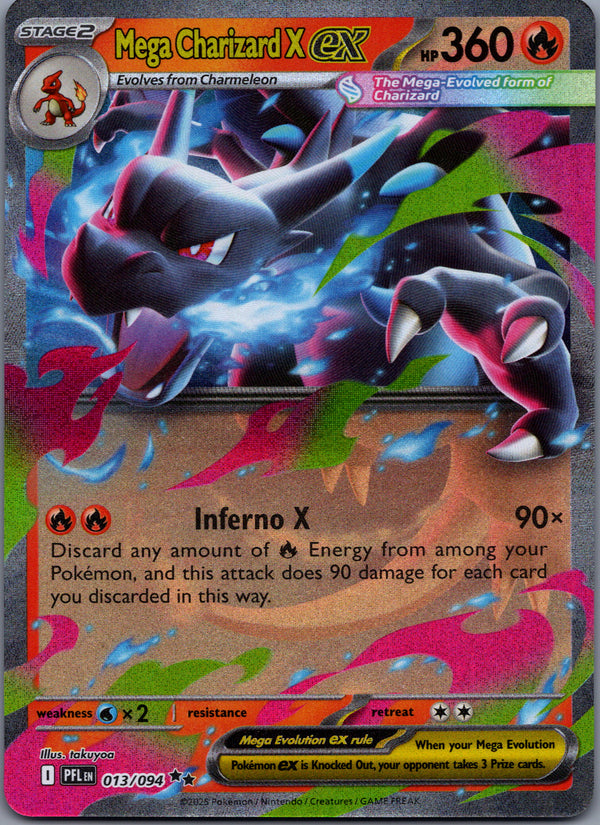 013 Mega Charizard X ex Phantasmal Flames Double Rare NM
