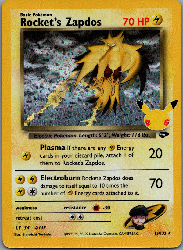 015 Rocket's Zapdos Celebrations -- NM