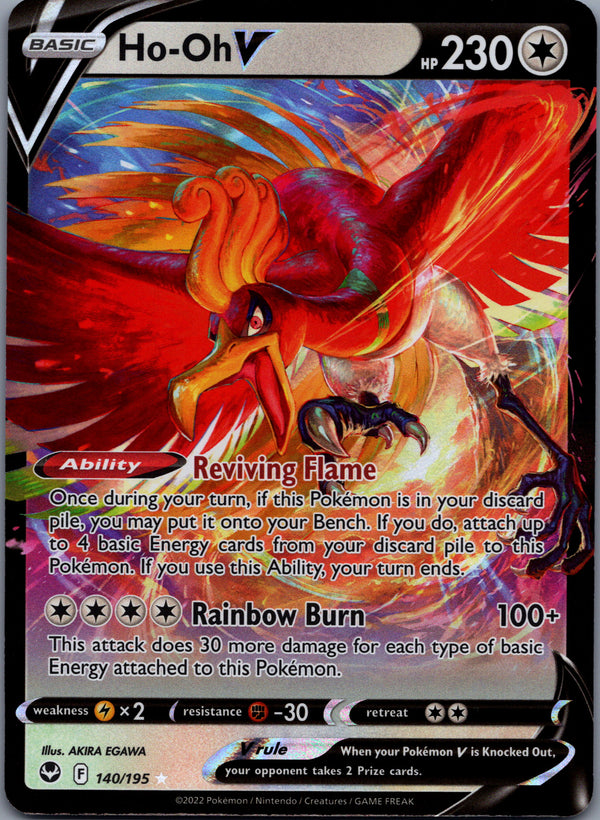140 Ho-Oh V Silver Tempest Holo Rare V NM