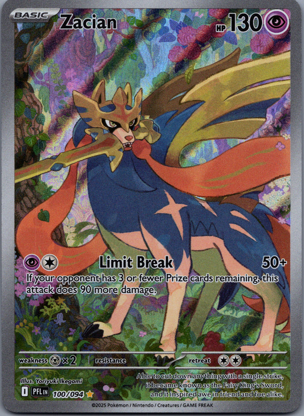 100 Zacian Phantasmal Flames Illustration Rare NM
