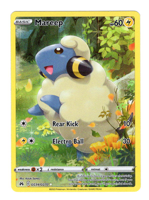 GG34 Mareep Crown Zenith Rare Holo NM