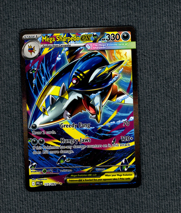 127 Mega Sharpedo ex Phantasmal Flames Special Illustration Rare NM