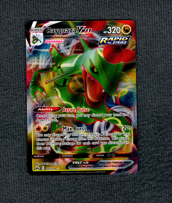 101 Rayquaza VMAX Crown Zenith Holo Rare VMAX NM