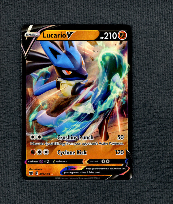 078 Lucario V Astral Radiance Holo Rare V NM