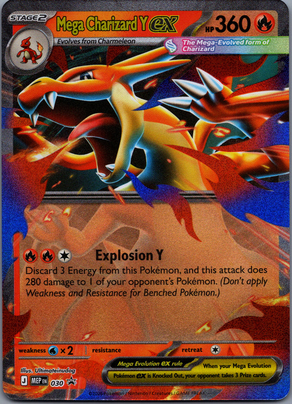030 Mega Charizard Y Ex ME Black Star Promos Promo NM
