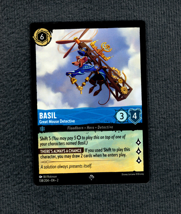 138 Basil - Great Mouse Detective Rise of the Floodborn Super Rare DMG