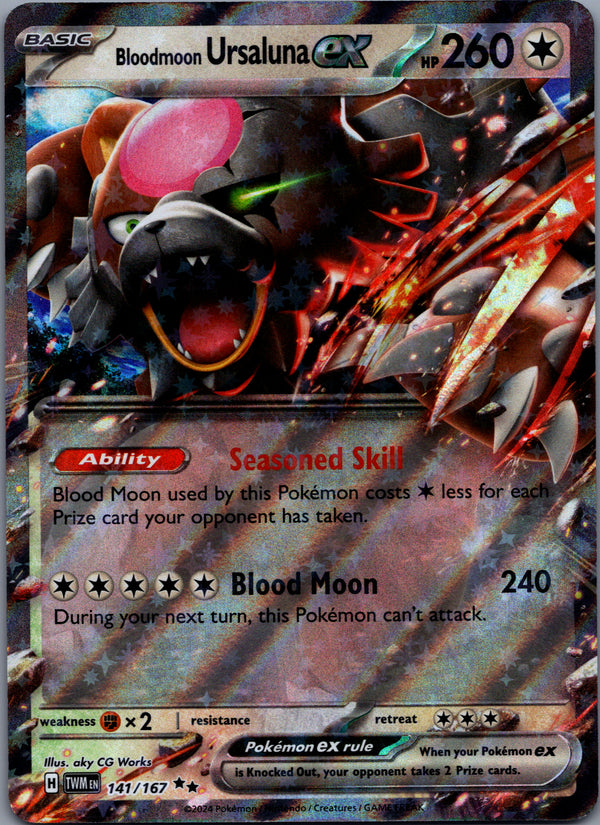 141 Bloodmoon Ursaluna ex Twilight Masquerade Double Rare NM