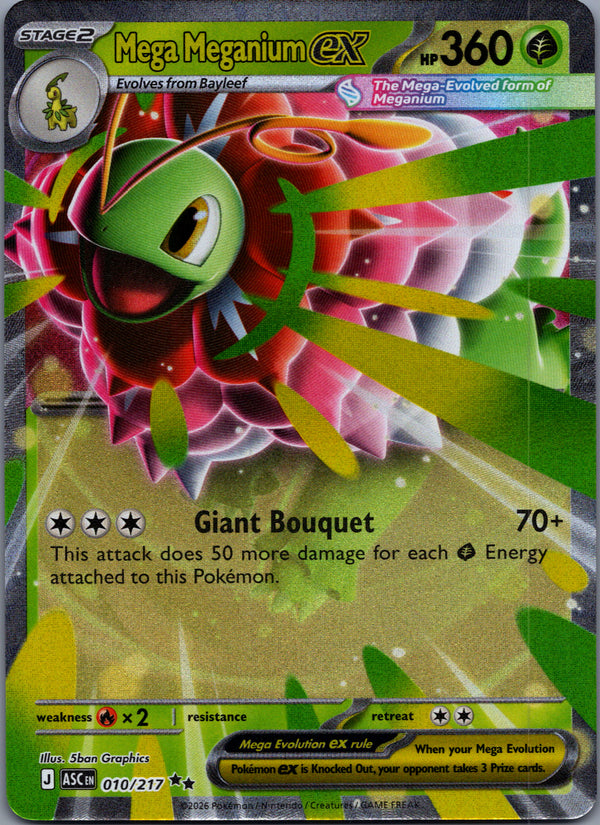 010 Mega Meganium ex Ascended Heroes Double Rare NM