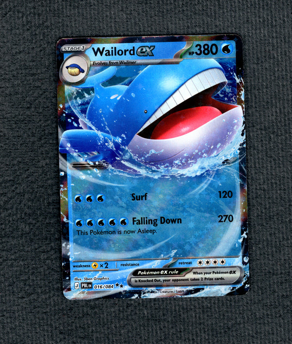 016 Wailord ex Pitch Black Double Rare NM