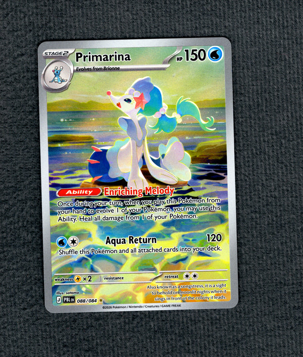 088 Primarina Pitch Black Illustration Rare NM