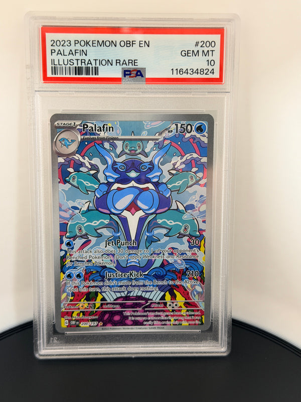 200 Palafin Obsidian Flames Illustration Rare PSA 10
