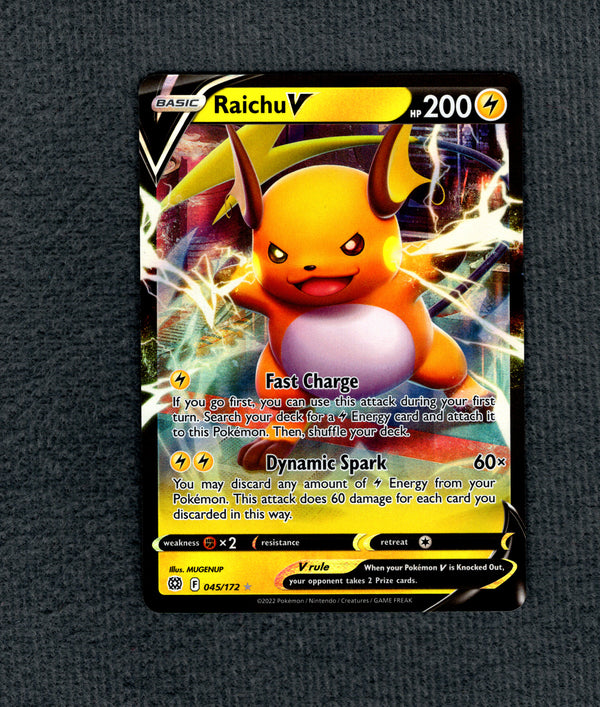 045 Raichu V Brilliant Stars Holo Rare V NM