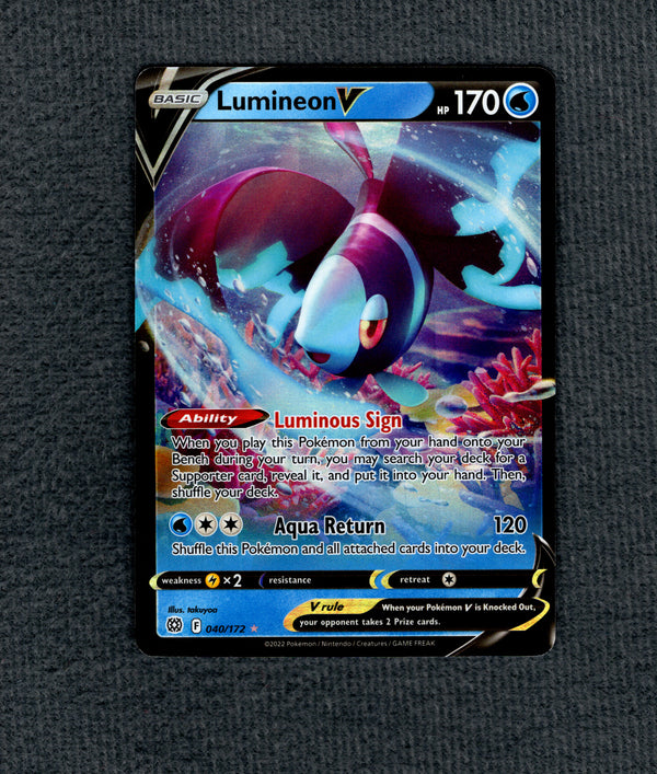 040 Lumineon V Brilliant Stars Holo Rare V NM