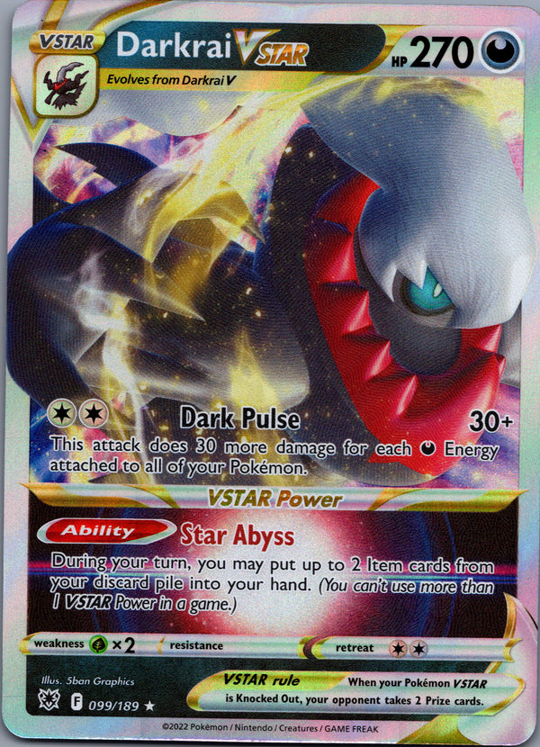 099 Darkrai VSTAR Astral Radiance Holo Rare VSTAR NM