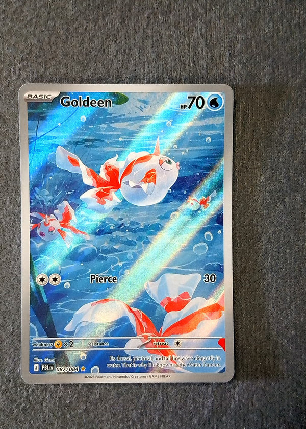 087 Goldeen Pitch Black Illustration Rare NM