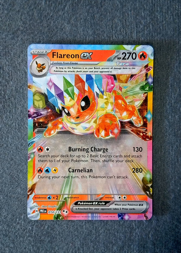 014 Flareon ex Prismatic Evolutions Double Rare NM