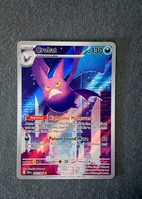 093 Crobat Chaos Rising Illustration Rare NM