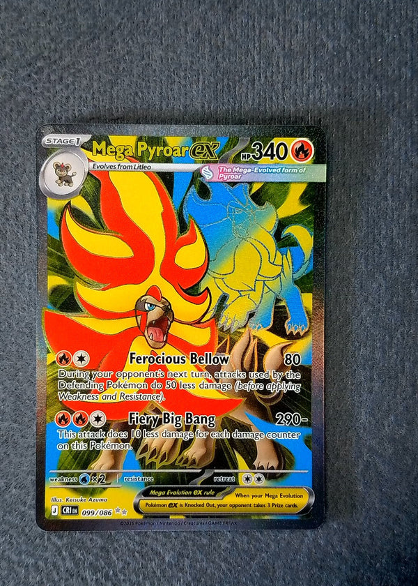 099 Mega Pyroar ex Chaos Rising Ultra Rare NM
