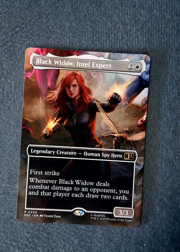 504 Black Widow, Intel Expert Marvel Super Heroes Commander Rare Normal NM
