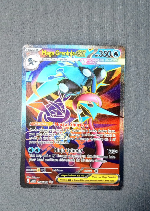 100 Mega Greninja ex Chaos Rising Ultra Rare NM