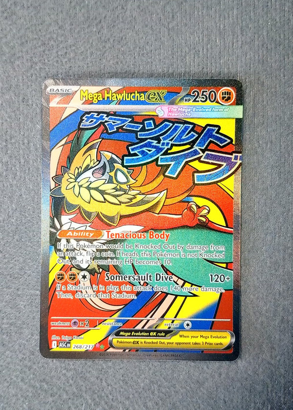 268 Mega Hawlucha ex Ascended Heroes Mega Attack Rare NM