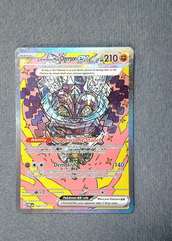 160 Cornerstone Mask Ogerpon ex Prismatic Evolutions Special Illustration Rare NM