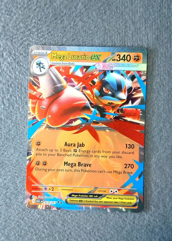 113 Mega Lucario ex Ascended Heroes Double Rare NM