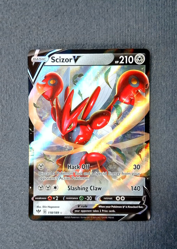 118 Scizor V Darkness Ablaze Holo Rare V NM