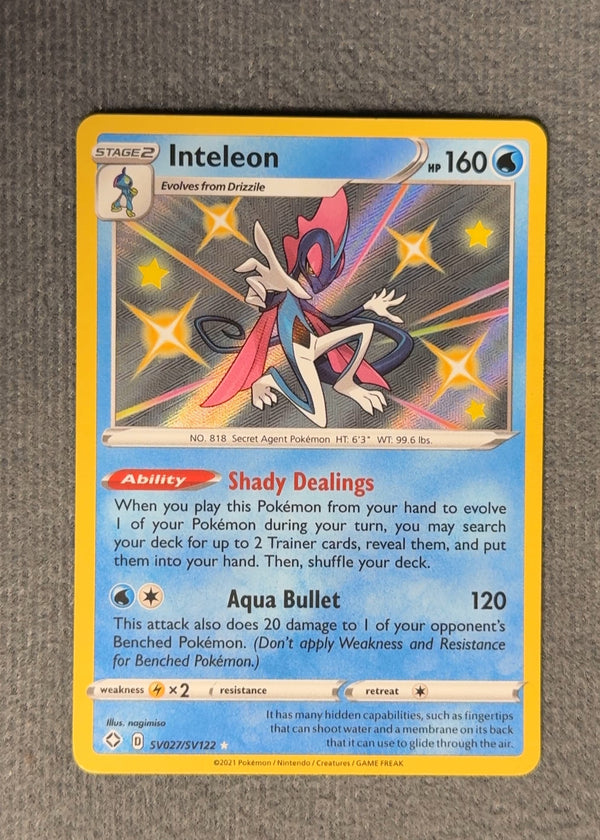 SV027 Inteleon Shining Fates Rare Shiny NM