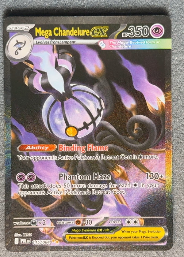 115 Mega Chandelure ex Pitch Black Special Illustration Rare NM