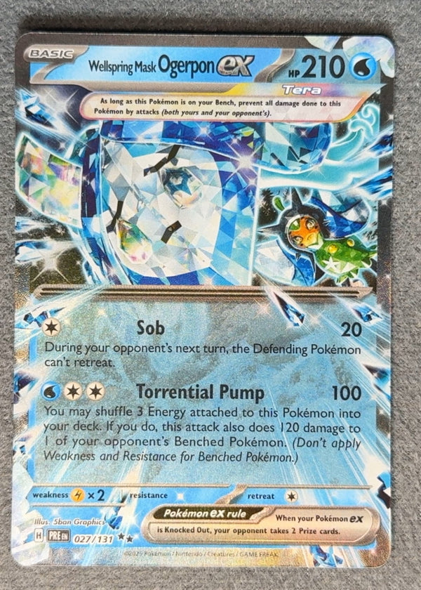 027 Wellspring Mask Ogerpon ex Prismatic Evolutions Double Rare NM