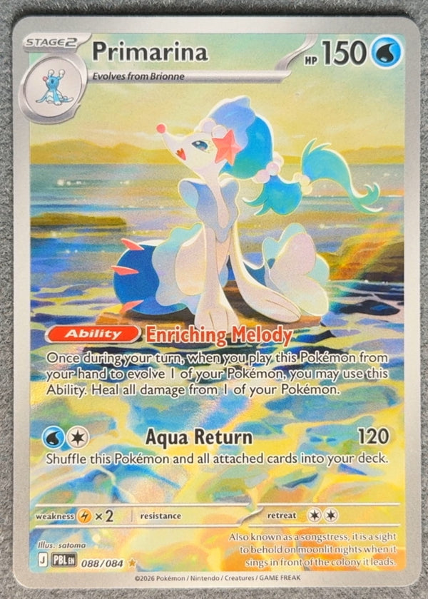 088 Primarina Pitch Black Illustration Rare NM