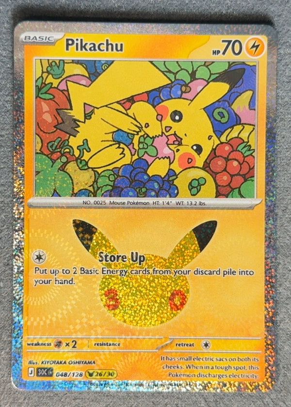 048 Pikachu 30th Celebration Pikachu Rare NM
