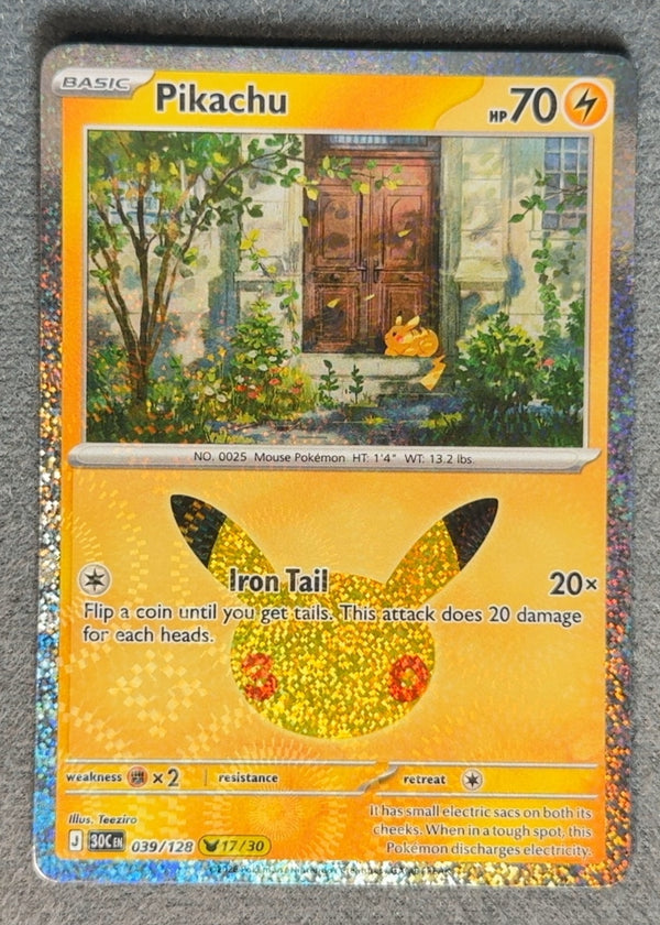 039 Pikachu 30th Celebration Pikachu Rare NM