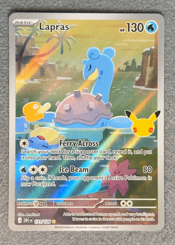 131 Lapras 30th Celebration Illustration Rare NM