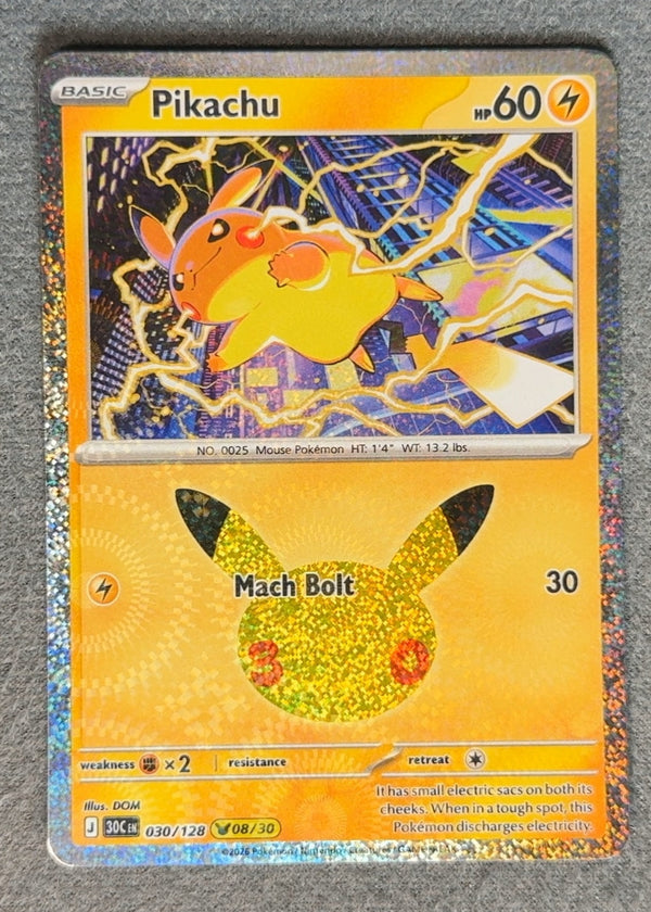 030 Pikachu 30th Celebration Pikachu Rare NM