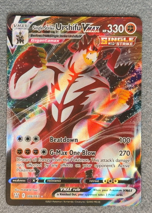 086 Single Strike Urshifu VMAX Battle Styles Holo Rare VMAX NM