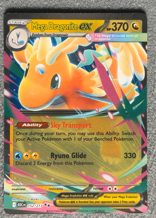 152 Mega Dragonite ex Ascended Heroes Double Rare NM
