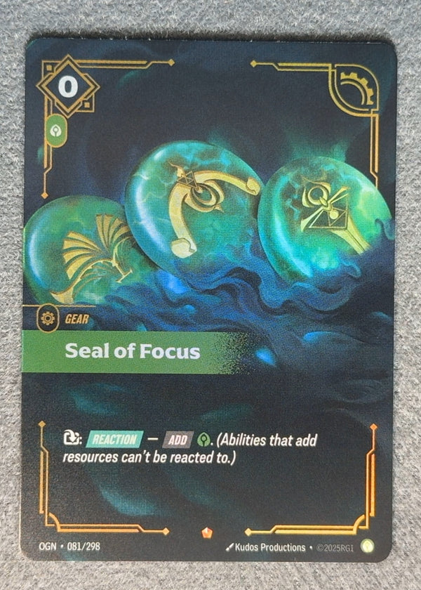 081 Seal of Focus Origins Epic NM