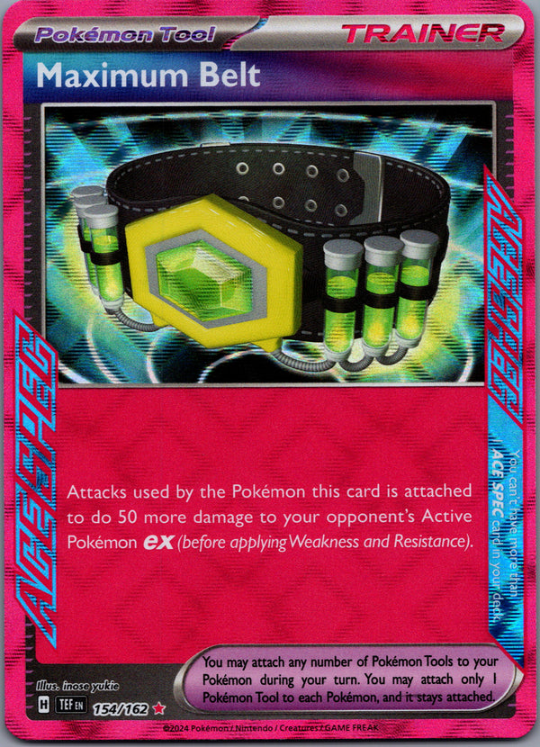 154 Maximum Belt Temporal Forces Ace Spec Near Mint