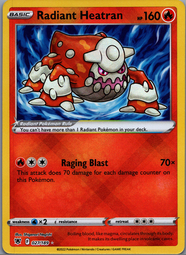 027 Radiant Heatran Astral Radiance Radiant Rare Near Mint