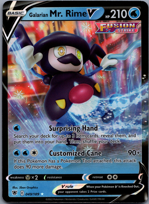 049 Galarian Mr. Rime V Astral Radiance Holo Rare V Near Mint