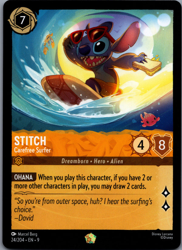 024 Stitch - Carefree Surfer Fabled Legendary Near Mint