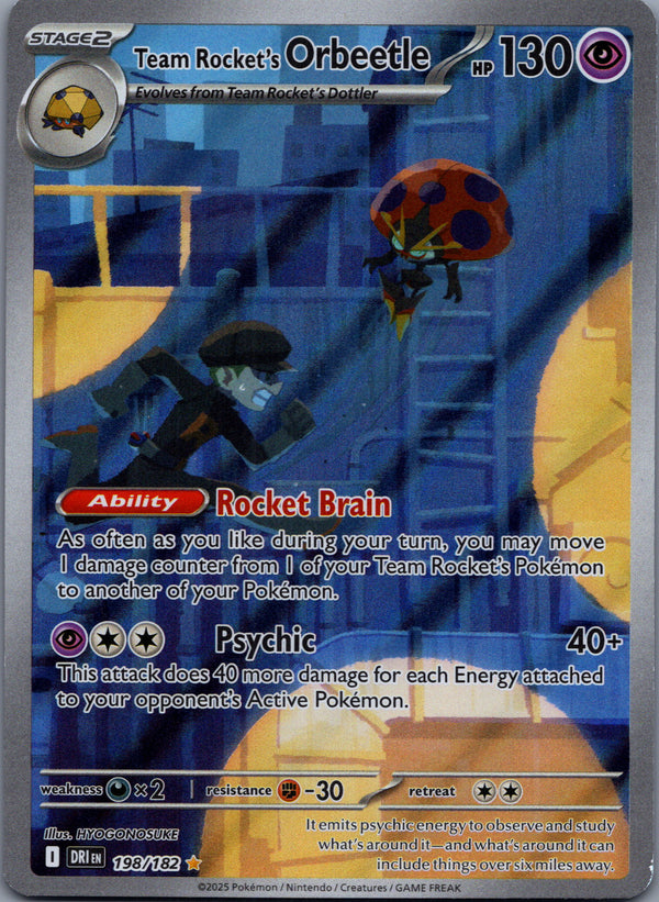 198 Team Rocket's Orbeetle Destined Rivals Illustration Rare Near Mint