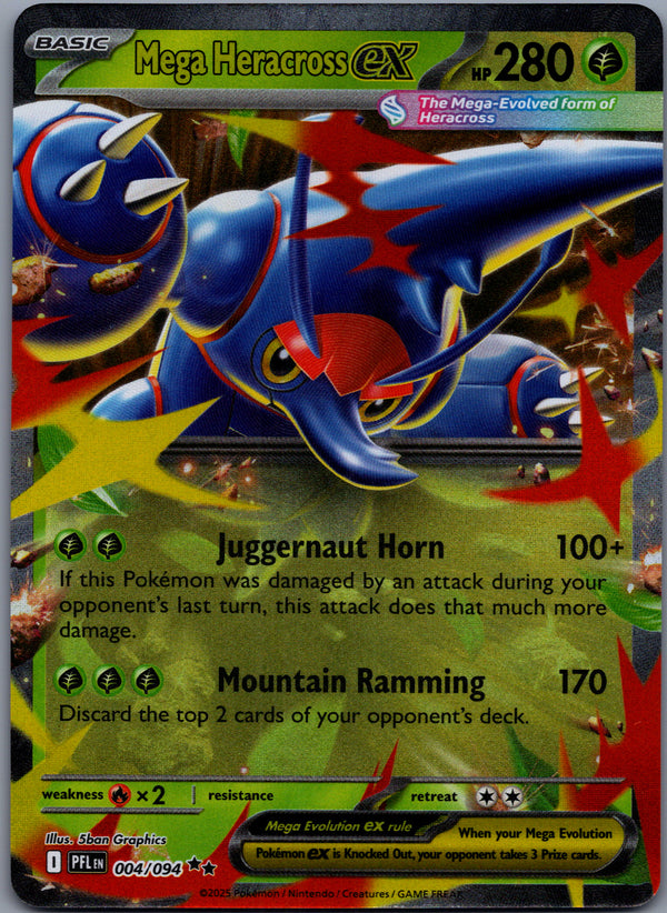 004 Mega Heracross ex Phantasmal Flames Double Rare Near Mint
