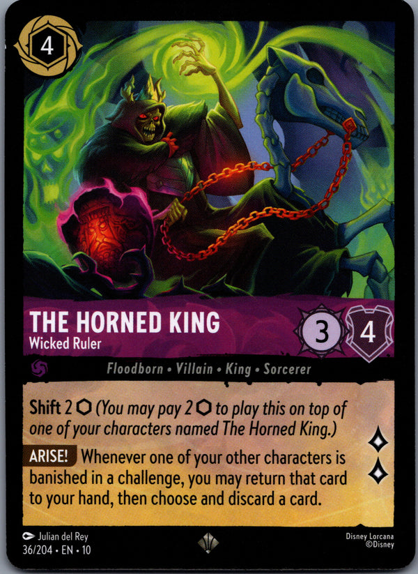 036 The Horned King - Wicked Ruler Whispers in the Well Super Rare Near Mint