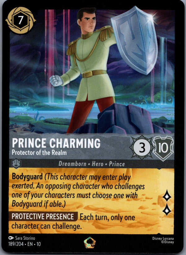 189 Prince Charming - Protector of the Realm Whispers in the Well Legendary Near Mint